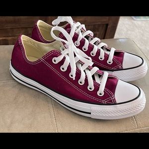Maroon colored Converse All stars-  mens size 5.5